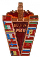 NDK 1958. "Buchenwald" Részben Zománcozott és Festett Fém Jelvény (43x29mm) T:1 GDR 1958. "Buchenwald" Partially Enamell - Non Classés