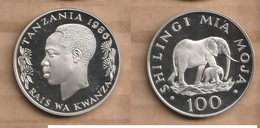 TANZANIA    100 Shilingi (Silver Proof  1986 Silver (.925) • 19.44 G • ⌀ 36 Mm KM# 18a, Schön# 21a - Tanzanie