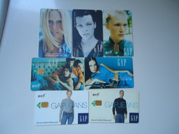 UNITED  KINGDOM  USED 7  CARDS  ADVERRSTISING   GAP - Autres & Non Classés