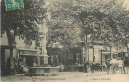 CPA FRANCE 83 " La Valette, Place De La République" - La Valette Du Var