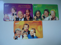 UNITED  KINGDOM  USED CARDS  SET 3   FACES OF BRITAIN TODAY   2 SCAN - Autres & Non Classés