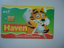 UNITED  KINGDOM  USED CARDS  HAVEN TIGER - Autres & Non Classés