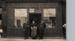 Commerce De Vins, Restaurant: Maison Wougard (Vins De Touraine) Paris 22 Rue Montmartre? - Carte-Photo Non Circulée - Restaurantes