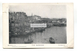 Plymouth - The Barbican And Fishing Boats? 1907 Used Postcard, Advertising Bearus And Co Jewellers And Watchmakers - Plymouth