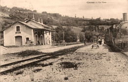 Croze * La Gare * Train Machine Locomotive * Ligne Chemin De Fer De La Creuse - Other & Unclassified