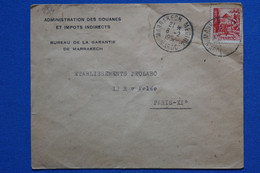 R16 MAROC BELLE LETTRE RECOM. 1952 MARRAKECH POUR PARIS FRANCE + AFFRANCH INTERESSANT - Storia Postale