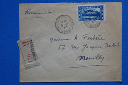 R16 MAROC BELLE LETTRE 1948 CASABLANCA POUR DETROIT USA + AFFRANCH PLAISANT - Covers & Documents