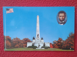 POSTAL POST CARD CARTE POSTALE ESTADOS UNIDOS USA ABRAHAM LINCOLN MONUMENTO LAND OF..SPRINGFIELD ILLINOIS..PRESIDENT.... - Springfield – Illinois