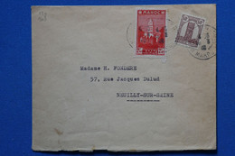 R16 MAROC BELLE LETTRE 1948 MARRAKECH POUR NEUILLY FRANCE + AFFRANCH INTERESSANT - Storia Postale