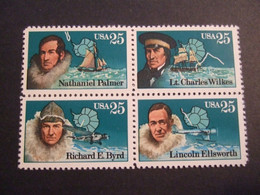 USA UNITED STATES 1988, Antarctic Explorers Set Of 4v MNH** (043303-180) - Expéditions Antarctiques