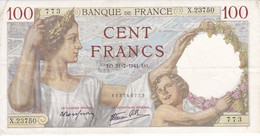 BILLETE DE FRANCIA DE 100 FRANCS DEL 31-7-1941 (BANKNOTE) SULLY - 100 F 1939-1942 ''Sully''