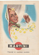 Rare Pub 12 X 17.5 Cm Martini Apéritif - Advertising