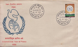 INTERNATIONAL YEAR Of PEACE FDC 1986 NEPAL - UNO
