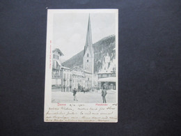 Schweiz 1902 AK Davos Platzkirche Verlag Carl Wulff Stempel Davos Platz Nach Goch Bahnhof - GR Graubünden