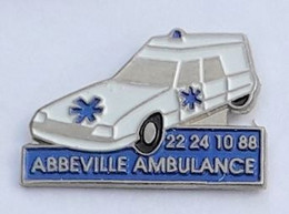 R360 Pin's Ambulance Ambulances ABBEVILLE SOMME Citroën CX  Achat Immédiat - Citroën