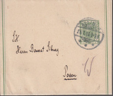 1910 DANMARK. Frederik VIII. 5 øre TO Posen From ALLINGE 23 1 10. Interesting Item Fr... () - JF418740 - Covers & Documents