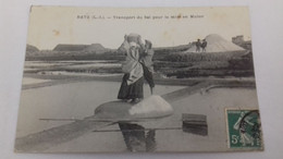 CPA - Batz (44) - Transport Du Sel Pour La Mise En Mulon - 1906 - SUP - (EU 76) - Batz-sur-Mer (Bourg De B.)