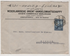 NEDERLANDSCHE ORIENT HANDELSMAATCHAPPY , CONSTANTINOPLE TO LUXEMBOURG ,BISSEN   COVER - Briefe U. Dokumente