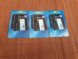 Set  3 Alcatel Cards Pay-Phone  Belgium Numbers A+B+C  Rare - Dienst & Test