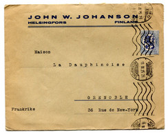 RC 21023 FINLANDE 1925 LETTRE OBLITERATION MECANIQUE D' HELSINKI POUR GRENOBLE FRANCE COVER - Storia Postale