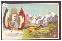 ARMEE SUISSE - MILITAIRE - KAISER WILHELM II IN DER SCHWEIZ 1912 - PRÄGE KARTE - CARTE EN RELIEF - TB - Elm