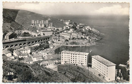 CPSM - CERBERE (Pyrénées Orientales) - Vue Panoramique Sur La Rade, La Plage Et La Ville - Cerbere