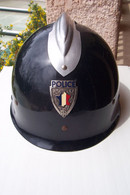 CASQUE - POLICE  -REPUBLIQUE  FRANCAISE - Casques & Coiffures