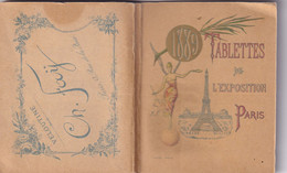 Paris - Tablettes De L'exposition Paris 1889 - 9x7cms - Parisiana Planches Dépliantes La Tour Eiffel Dome Plan Expo 1889 - Parijs