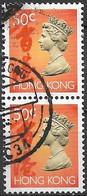 HONG KONG 1992 Queen Elizabeth II - 50c - Red, Black And Yellow FU - Gebruikt