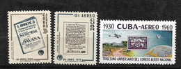 Cuba  Poste  Aérienne N° 196 ; 197  Et 216 Neufs  *     B/TB  Voir Scans  - Aéreo