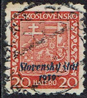 Slowakei 1939, MiNr 4, Gestempelt - Oblitérés