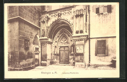 AK Kitzingen A. M, Portal Der Johannes-Pfarrkirche - Kitzingen