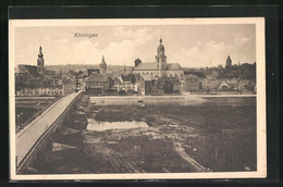 AK Kitzingen A. M., Partie An Der Brücke, Blick Zu Den Kirchen - Kitzingen