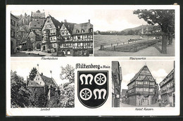 AK Miltenberg Am Main, Marktplatz, Mainpartie, Hotel Riesen, Am Schloss - Miltenberg A. Main