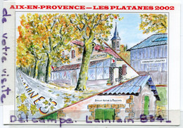 - Aix - En Provence - Les Platanes, 2002, N° 6, Splendide, 5 éme Salon De La Carte Postale, Grans Format, TBE, Scans. - Aix En Provence