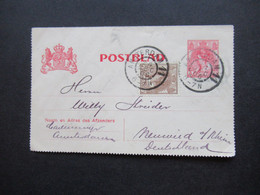Niederlande Postblad / Kartenbrief Zusatzfrankatur Und Stempel Amsterdam Nr. 11 Vom 24.12.1906 Weihnachten / Heiligabend - Storia Postale
