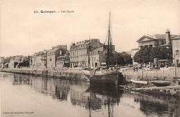 Quimper * Les Quais * Bateau Voilier * Vue Sur Le Palais De Justice - Quimper