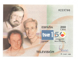 Hojita  Sello TELEVISION (facial 1,20 €) - Hojas Conmemorativas