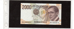 REPUBBLICA ITALIANA  2000 LIRE  MARCONI SPL - 2.000 Lire
