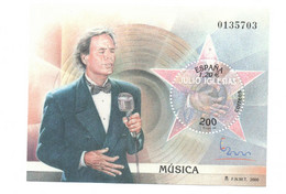 Hojita Sello MUSICA Julio Iglesias (facial 1,20 €) - Fogli Ricordo