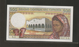 Comores, 500 Francs, 1976 ND Issue - Comoren