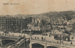 Bilbao Vista De La Ria Tram Tranvia Ship Andraka Menoi Libreria Verdes - Vizcaya (Bilbao)