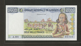 Djibouti, 2,000 Francs, 1997-1999 ND Issue - Gibuti