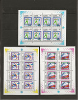 RUSSIE - J.O. D'HIVER 1992 - N° 5915 A 5917 - LES 3 FEUILLETS NEUF SANS CHARNIERE -ANNEE 1992 - COTE : 35 € - Blokken & Velletjes