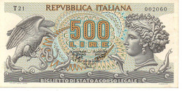 REPUBBLICA ITALIANA  500 LIRE Aretusa  FDS - Andere & Zonder Classificatie