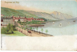 ZUG Mit Rigi: Berge Mit Gesichter ~1900 - Zugo