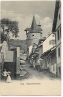 ZUG: Gasse Mit Kapuzinerturm ~1910 - Zoug