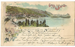 Gruss Aus ZUG: Farb-Litho 1898 - Zugo
