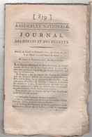 REVOLUTION FRANCAISE JOURNAL DES DEBATS 26 09 1791 - LOIS RURALES - GARDES CHAMPETRES - ROUEN - POUDRES SALPETRES - Giornali - Ante 1800