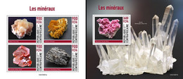 Centrafrica 2021, Minerals, 4val In BF +BF - Minéraux